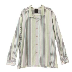 Tommy Bahama silk cotton long sleeve button front shirt 3X